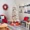 7ft. Pre-Lit Flocked North Carolina Fir Artificial Christmas Tree with Warm White Lights